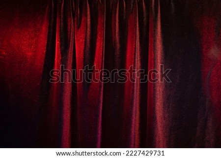 Theater curtains in dim light for background