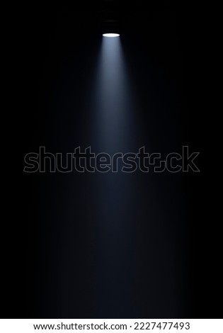 Close up of light beam isolated on black background Royalty-Free Stock Photo #2227477493