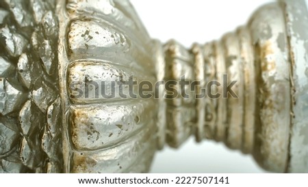 A Christmas Palm Tree Decorative Candle On An Isolated Background                        