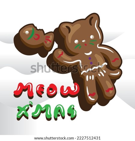 Turn the gingerbread man into a cute cat and bring you a sweet Christmas.