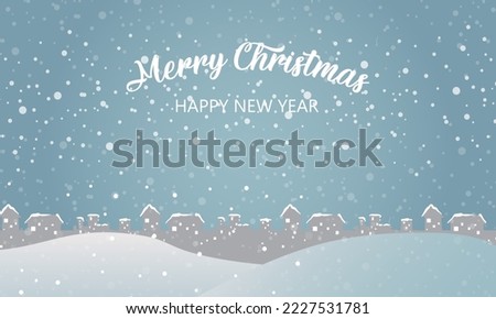 Merry Christmas wallpaper background with snowflakes and christmas tree
