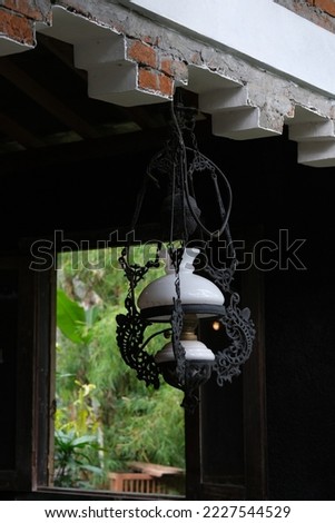 Hanging lamp indoor. Rustic, vintage and unique lamp.  Lampu hias