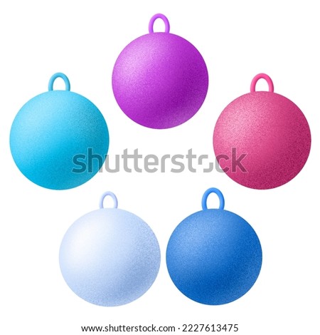 Christmas clipart, Christmas decorations, snow frame, rabbit, balloons and snowflakes on a transparent background