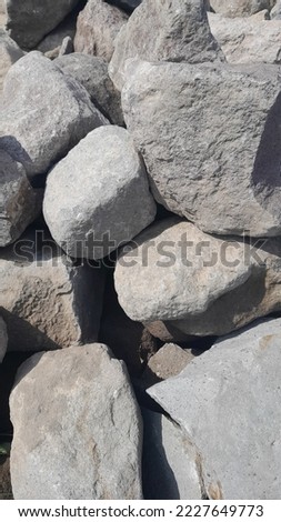 large, hard pile of boulders