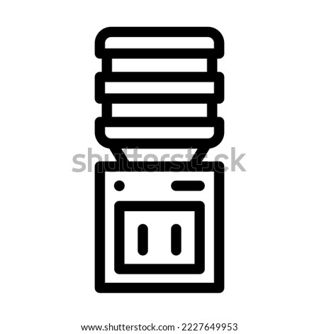 water dispenser line icon illustration vector graphic