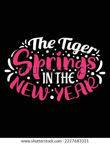 New Year Typography Design Template Suitable for T-Shirts, Mugs, Bags