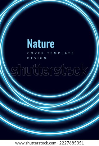 Vector abstract background with overlapping circles. chaotic movement. Round banner with empty space for text. Science and communication concept. Vector illustration