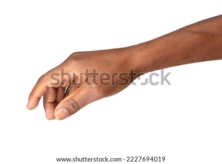 Hand touching, taking or giving isolated on transparent background Royalty-Free Stock Photo #2227694019
