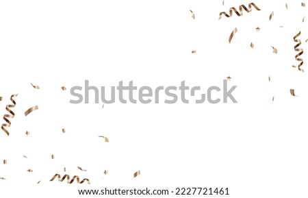 congratulatory background with gold confetti and serpentine. Vector illustration Royalty-Free Stock Photo #2227721461