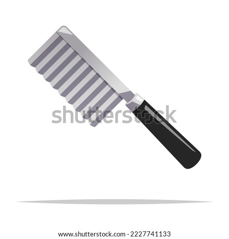 Crinkle cutter knife vector isolated illustration