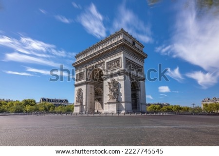 Arch of Triumph - Arc de triomphe - Paris - France - Horizontal Royalty-Free Stock Photo #2227745545