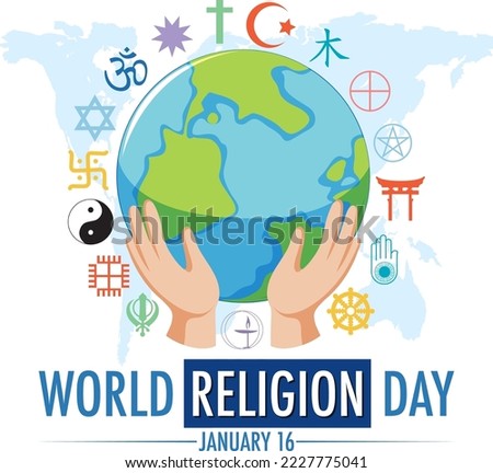 World Religion Day Banner Design illustration Royalty-Free Stock Photo #2227775041