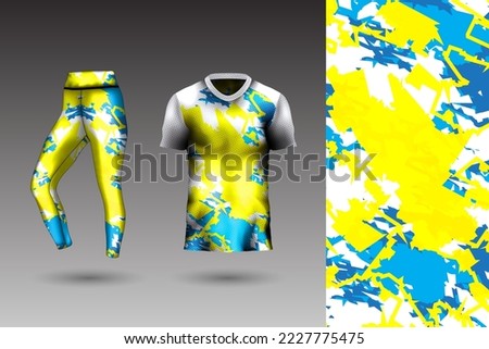 Abstract background style for sports leggings and t-shirt