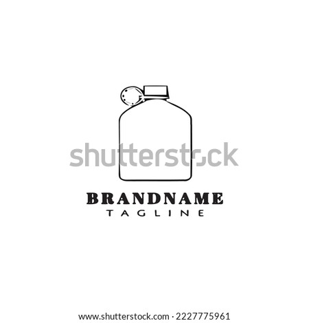 bottle logo icon design modern vector