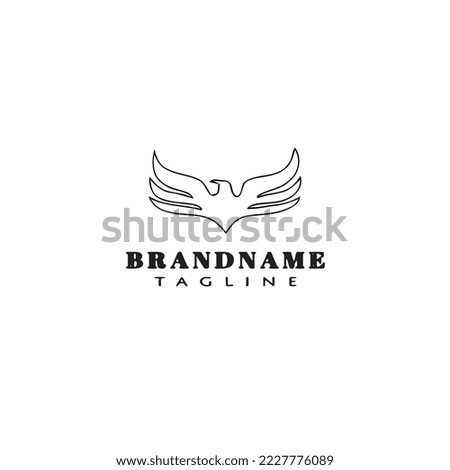 eagle logo cartoon icon design template black modern isolated vector illustration