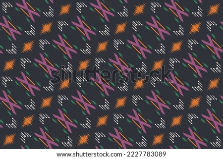 ฺฺBatik Textile Motif ikat designs seamless pattern digital vector design for Print saree Kurti Borneo Fabric border brush symbols swatches cotton