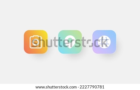 Gradient vector business icon, Information for website or mobile icon