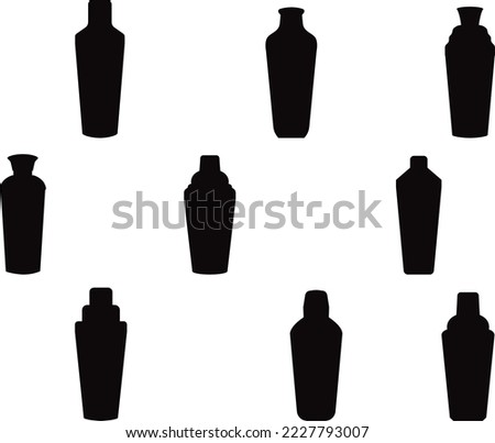 Cocktail shaker isolated vector Silhouette Royalty-Free Stock Photo #2227793007