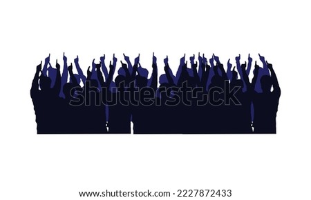 music crowd cheering silhouette vector art