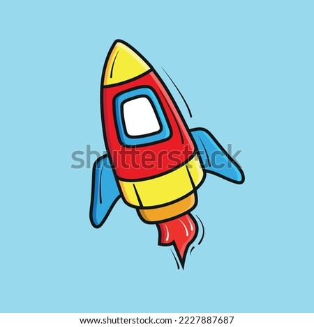 Illustration of Rocket - Spaceship Vector - Rocket Drawing