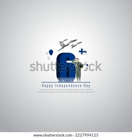 Vector illustration of happy Finland  independence day