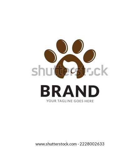 Dog logo design template vector