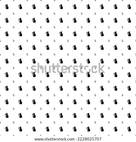 Square seamless background pattern from black travel backpack symbols are different sizes and opacity. The pattern is evenly filled. Vector illustration on white background