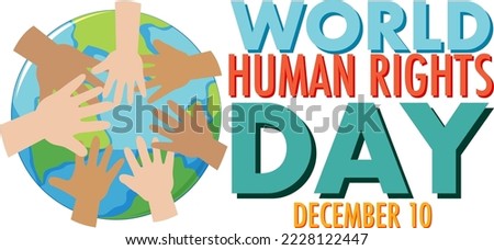 World Human Rights Day Poster Design illustration