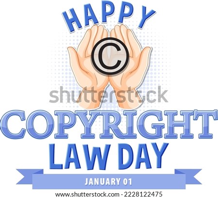 Copyright law day banner design illustration
