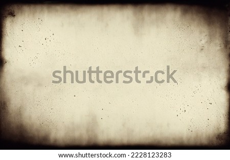 Vintage film frame with scratches, dust, particel, vignette. Retro style photo paper Royalty-Free Stock Photo #2228123283