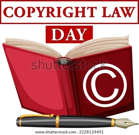 Copyright Law Day Banner Design illustration