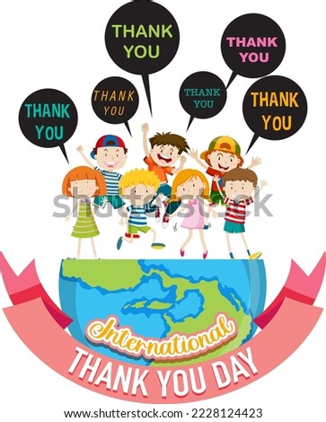 International Thank You Day Banner Design illustration