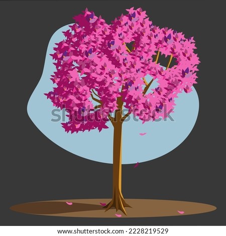 pink vector tree spring.
can be used for printing; sticker ; announcements