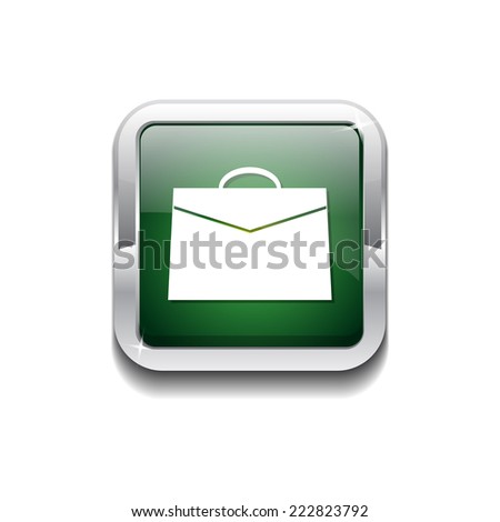 Office Bag Green Vector Icon Button