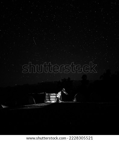 Perfect starry night sky background during kedarkantha trek. 