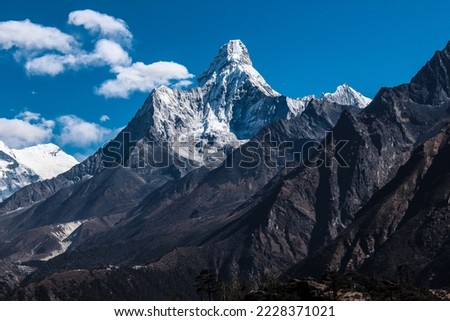 Mt. Amadablam in the Everest Base Camp Region of Solukhumbu, Nepal