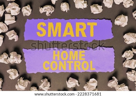 Inspiration showing sign Smart Home Control. Business idea Internet of things technology of automation system