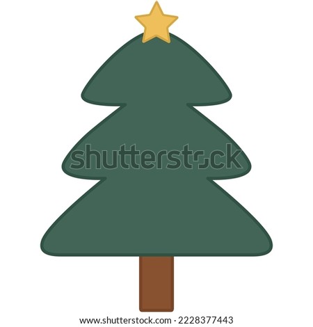 Christmas Tree vector on white background