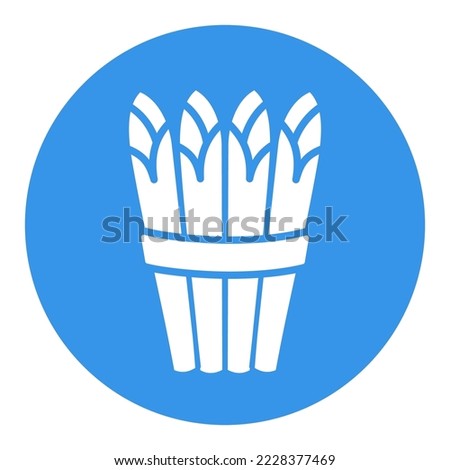 Asparagus isolated vector glyph icon. Vegetable sign. Graph symbol for food and drinks web site, apps design, mobile apps and print media, logo, UI