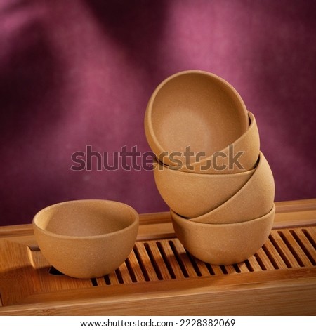 stock image of the tea cup oriental teapot