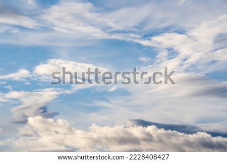 A beautiful blue autumn sky with white fluffy clouds makes for a fabulous overall view of the sky