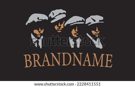 
CREATIVE LOGO FOUR (4) BROTHERS Royalty-Free Stock Photo #2228411551