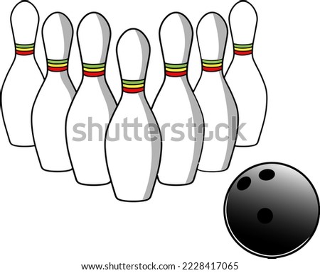 bowling balls  vector illustration isolated on white background