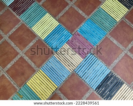 Old pattern,textured and background of ceramic tile floor