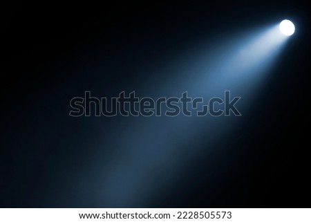 Close up of light beam isolated on black background Royalty-Free Stock Photo #2228505573