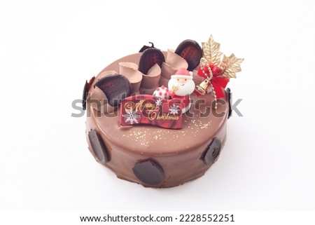 Delicious Christmas cake with chocolate cream