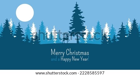 Realistic merry elegant Christmas poster or banner background design 
