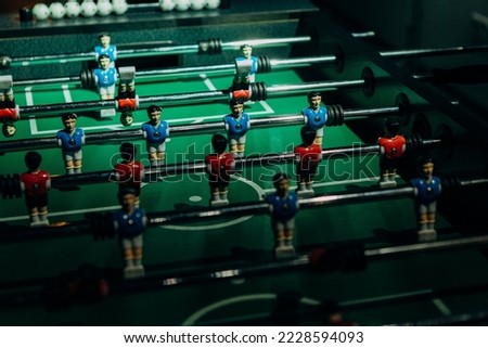 soccer board game night lighting on figurines match league betting

