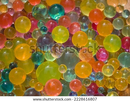 Portrair images of multicolour magic balls wallpaper, selective focus images.