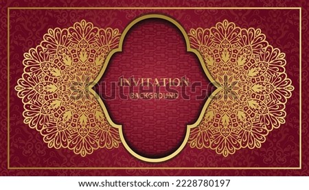Excellent beautiful mandala style greeting and invitation card. Royal ornamental mandala design background. Invitation, Wedding card, Diwali, India, Indian, Arabic, Damask, Turkish, Dubai,